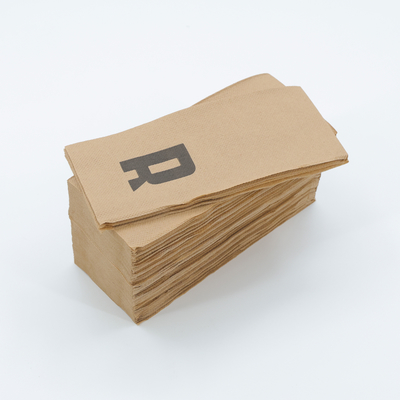 Unbleached Brown Paper Napkins Customized Disposable Paper Napkin