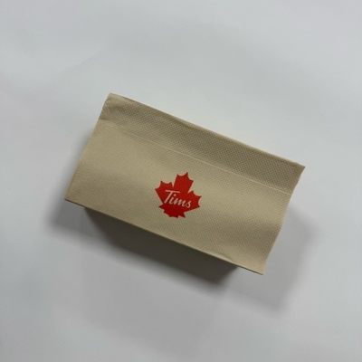 Offset Fold Bamboo Dinner Napkins 30×30 Disposable For Restaurant