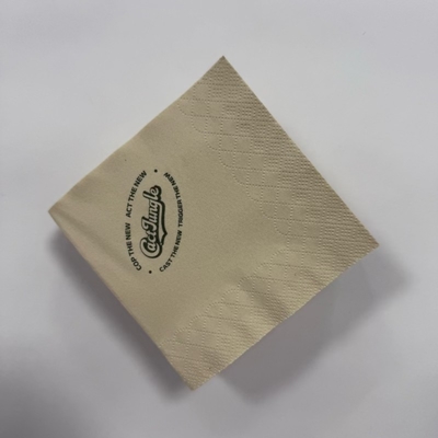 1/4 Fold 100pcs 2 Ply Dinner Napkins 25x25cm Bamboo Paper Napkins