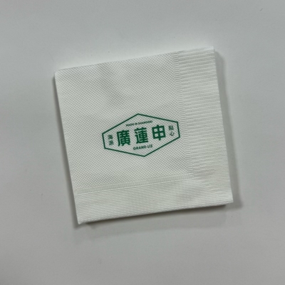 25*25cm White Cocktail Napkins 3Ply Personalized Beverage Napkins