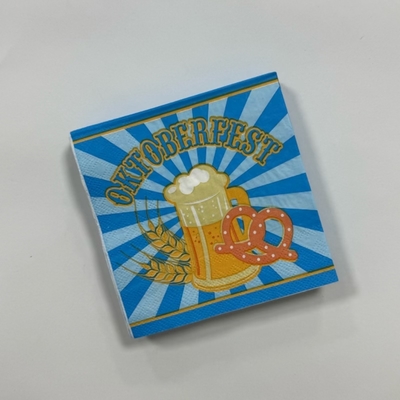 1/4 Fold Printed Beverage Napkins 27*27cm Lunch Paper Napkins