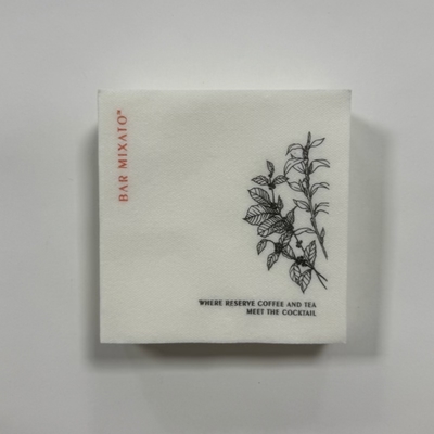 23*23cm Wood Pulp Napkins Printed Airlaid Linen Feel Napkins Foldable