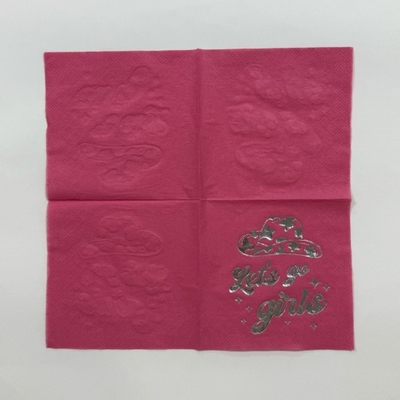 25*25cm Silver Foil Napkins Disposable Serviettes For Wedding Party