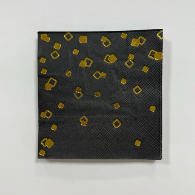 Party Gold Polka Dot Napkins 25x25cm Serviettes Printed 3 Ply