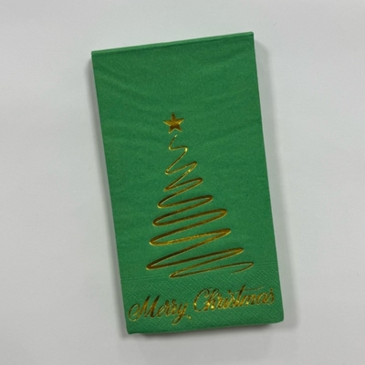 33*40cm Christmas Paper Napkins 2 Ply 1/6 Fold Virgin Wood Pulp Material