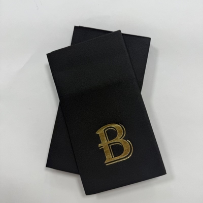 Premium Black Airlaid Napkins Elegant Personalized Paper Napkins For Hotel