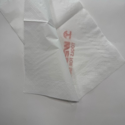 21×21cm Folded Paper Dinner Napkins Customized 1/4 Fold Napkin Paper White
