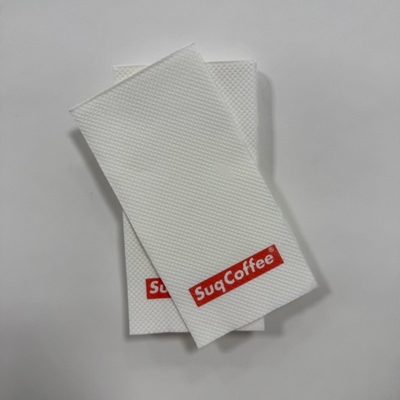 33×33 White Beverage Napkins 2Ply Wedding Serviettes Personalised