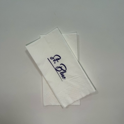 33*33 Floral Paper Napkins 18gsm Paper Beverage Napkins Full Embossed