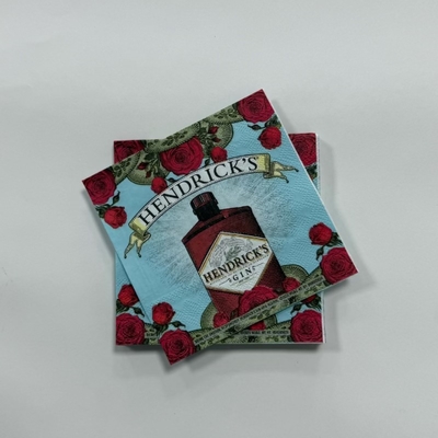 21×21cm Printed Paper Napkins 18gsm Floral Paper Napkins Super Absorbent