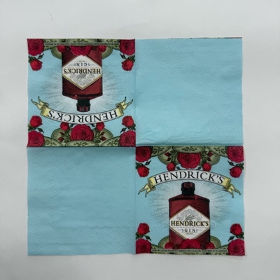 21×21cm Printed Paper Napkins 18gsm Floral Paper Napkins Super Absorbent