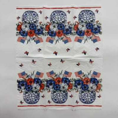 30×40 1/6 Folded Dinner Napkins Paper OEM Printable Paper Napkins