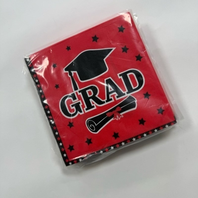 40cm Printed Paper Napkins 16gsm Red Luxury Paper Dinner Napkins