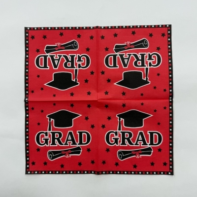 40cm Printed Paper Napkins 16gsm Red Luxury Paper Dinner Napkins