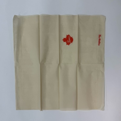 Offset Fold Bamboo Dinner Napkins 30×30 Disposable For Restaurant