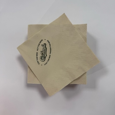 1/4 Fold 100pcs 2 Ply Dinner Napkins 25x25cm Bamboo Paper Napkins