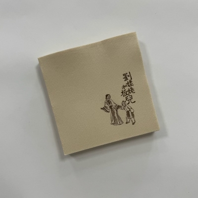 25×25cm Bamboo Dinner Napkins Glued Composite Disposable Serviettes
