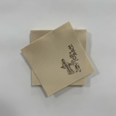 25×25cm Bamboo Dinner Napkins Glued Composite Disposable Serviettes