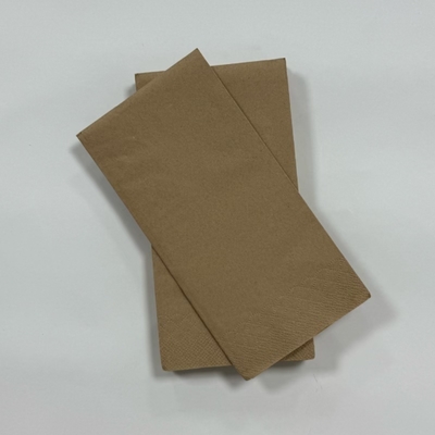 3 Ply 1/8 Fold Brown Paper Napkins Wedding & Bar Decorative Paper Napkins
