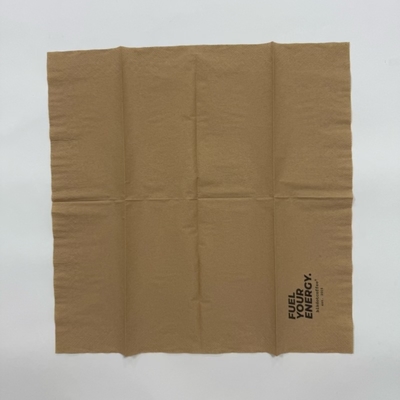 Degradable Brown Disposable Napkins 1/8 Fold Decorative Paper Napkins