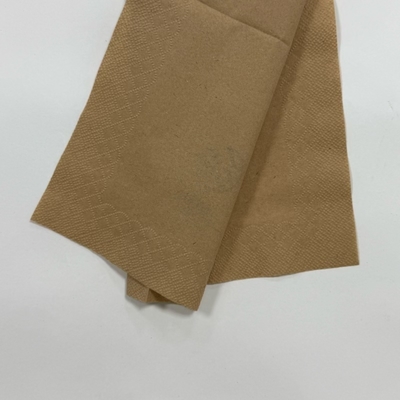 27×27cm Brown Paper Serviettes 3Ply Brown Paper Napkins For Banquets & Events
