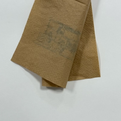 40×40cm Dark Brown Paper Napkins Restaurant Recycled Brown Paper Napkins