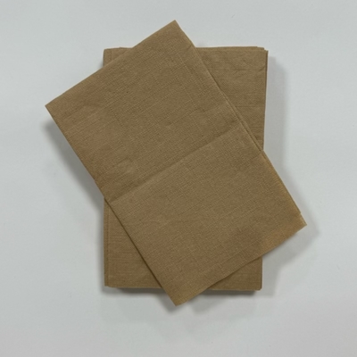 22×24cm Brown Paper Napkins Printed Brown Disposable Napkins