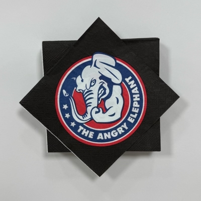 27*27cm 2Ply Embossed Beverage Napkins Custom Paper Napkins With Logo