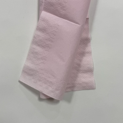 Pink Printed Paper Cocktail Napkins 2Ply 25*25cm For Supermarket
