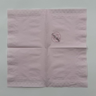 Pink Printed Paper Cocktail Napkins 2Ply 25*25cm For Supermarket