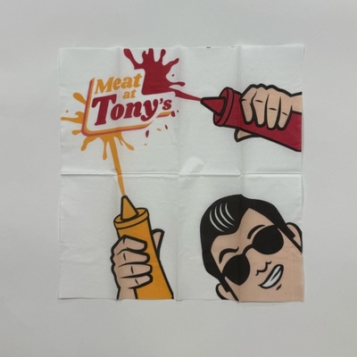 40×40cm Beverage Napkins 3ply Disposable Serviettes Printed