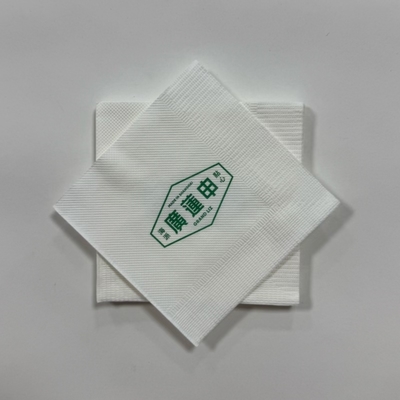 25*25cm White Cocktail Napkins 3Ply Personalized Beverage Napkins