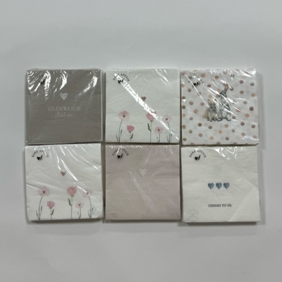23*23cm Printable Paper Napkins Paper Cocktail Napkins For Hotel Restaurant