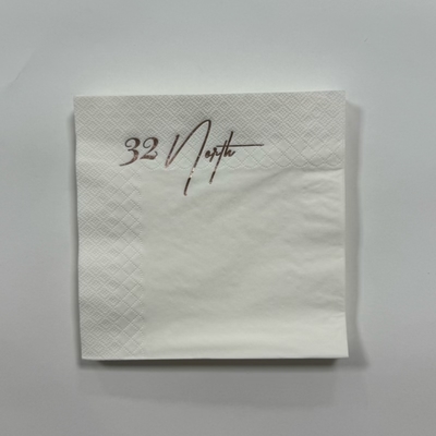 25*25cm Rose Gold Paper Napkins 2 Ply Disposable Paper Napkins