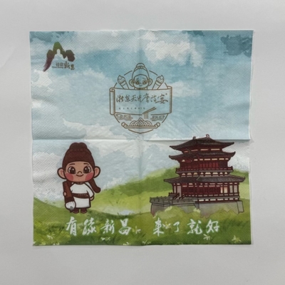 25*25cm 1 Ply Paper Napkins Decorative Paper Napkins 1/4 Fold