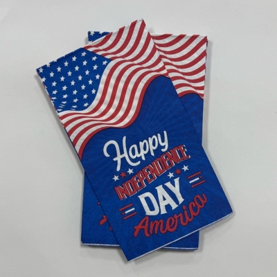2 Ply 1/6 Fold Printed Paper Napkins 42*33cm Food Safe Restaurant Paper Napkin
