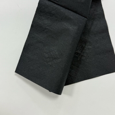 Black Gold Foil Cocktail Napkins 33*33cm 3Ply Customized Printed Tissues