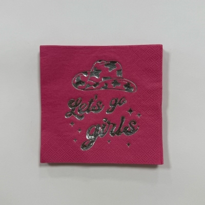 25*25cm Silver Foil Napkins Disposable Serviettes For Wedding Party