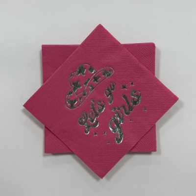 25*25cm Silver Foil Napkins Disposable Serviettes For Wedding Party