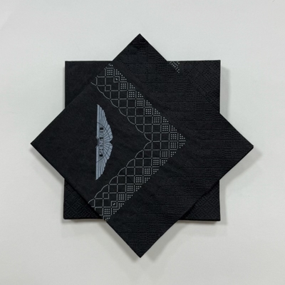 Quick Absorb 3 Ply Dinner Napkins 25x25cm To 40x40cm Bulk Black