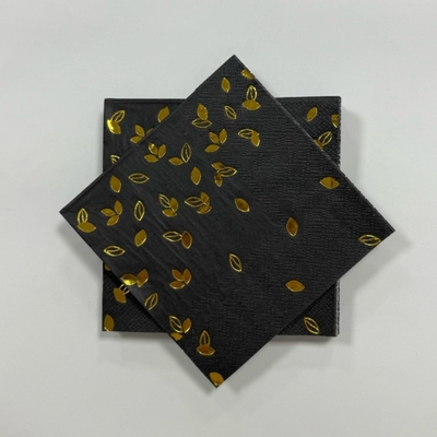 23*23cm Gold Paper Napkins Disposable Tableware & Party Decorations 2Ply