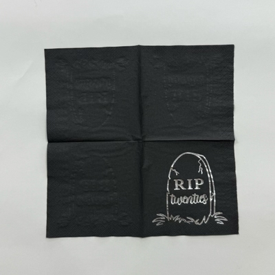 OEM Silver Foil Paper Napkin 25x25cm Personalised Paper Serviettes