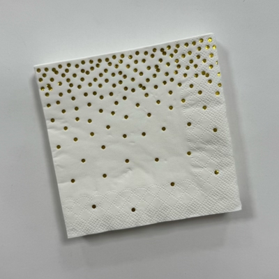 Cafe Silver Foil Paper Napkin 23*23cm 2 Ply 3 Ply Serviettes