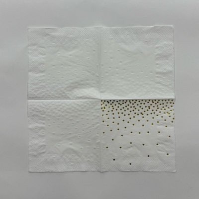 Cafe Silver Foil Paper Napkin 23*23cm 2 Ply 3 Ply Serviettes