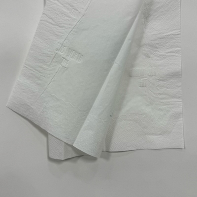 Silver Foil Trim White Paper Napkins 42*42cm 2 Ply Dinner Napkins Virgin Pulp