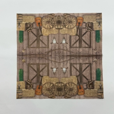21x21cm To 40x40cm Printed Paper Napkins 1/8 Fold Customised Paper Napkins