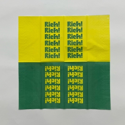 Eco Friendly White Paper Napkins 40*40cm 3 Ply Bulk Printed Dinner Napkins