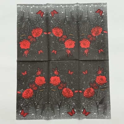 Virgin Pulp Printed Paper Napkins 33*40cm 2Ply Personalised Paper Napkins