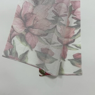 Food Grade Ink Printed Paper Napkins 33*40cm 20g/M2 Flexographic