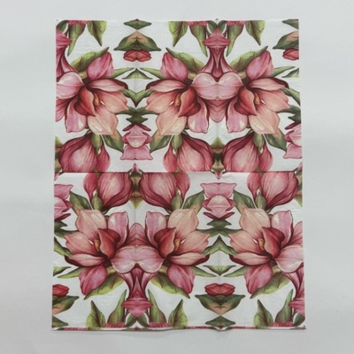 Food Grade Ink Printed Paper Napkins 33*40cm 20g/M2 Flexographic
